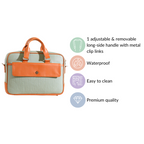 La Fusion Vegan Leather Laptop Organiser Bag 14" x 10" Nestasia
