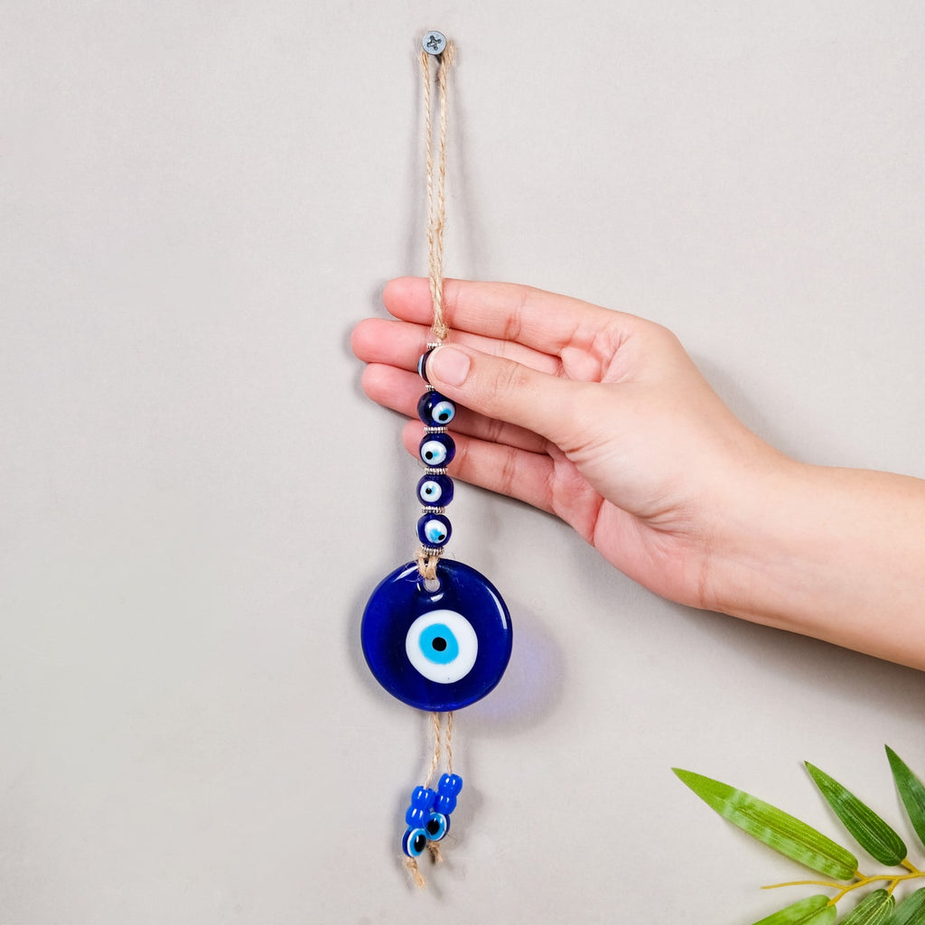 Glass Evil Eye Pendant Wall Hanging Nestasia