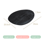 Large Natural Mango Wood Platter Black Nestasia
