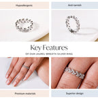 Laurel Wreath Silver Ring Nestasia
