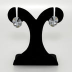 Layered Lily Pads Statement Earrings Silver Nestasia