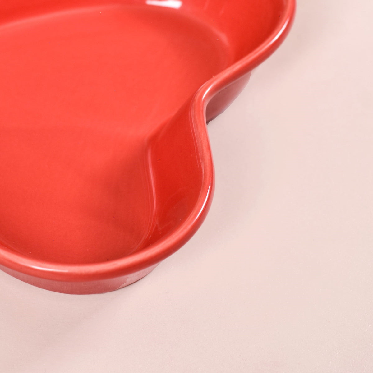 Red Heart Ceramic Plate For Starters Set Of 6 Nestasia