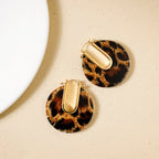 Leopard Hoop Earrings Nestasia
