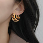 Leopard Hoop Earrings Nestasia