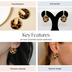Leopard Hoop Earrings Nestasia