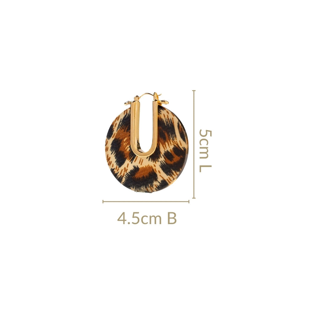 Leopard Hoop Earrings Nestasia