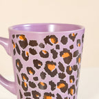 Leopard Print Mug Lilac Set Of 6 220ml Nestasia