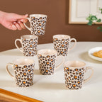 Animal Print Coffee Mug Set Of 6 220ml Nestasia
