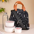 Thermal Insulated Lunch Bag Black Nestasia