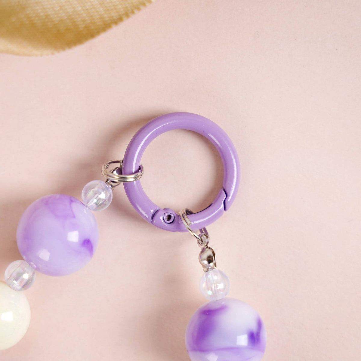 Lilac Love Charm Keychain Nestasia