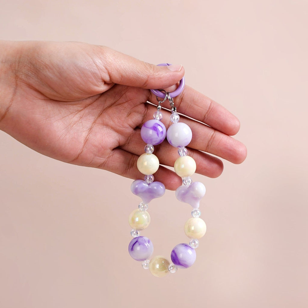 Lilac Love Charm Keychain Nestasia