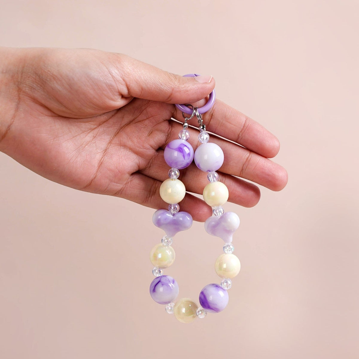 Lilac Love Charm Keychain Nestasia