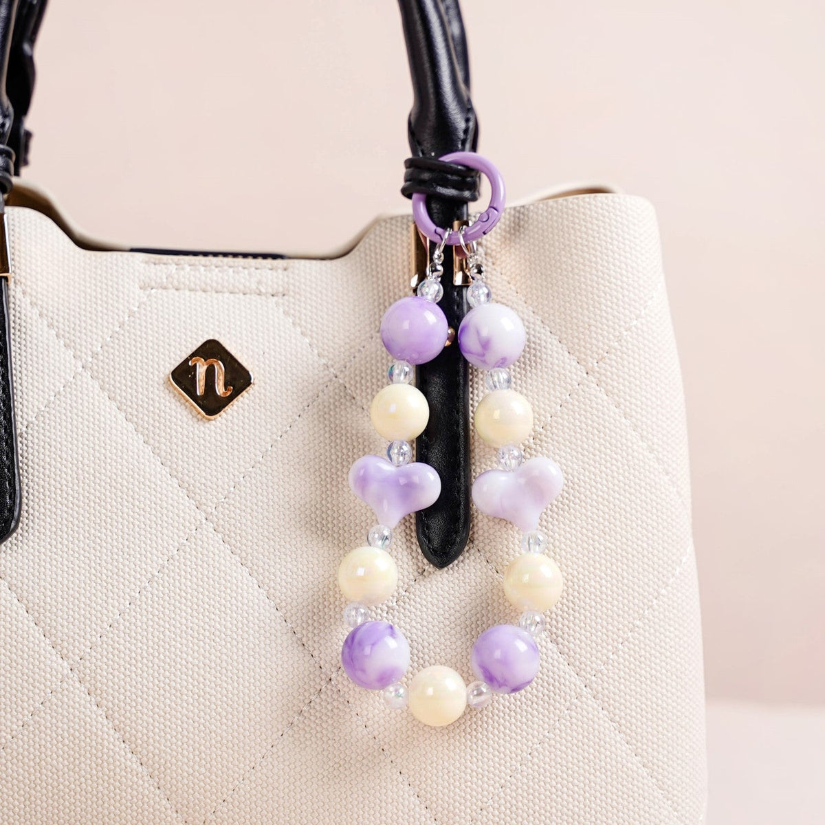 Lilac Love Charm Keychain Nestasia