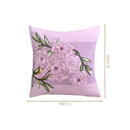 Lilac Meadow Embroidered Cushion Cover 40x40cm Nestasia