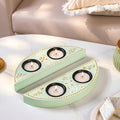 Linea Handpainted Tealight Holder With Candles Set Of 2 Nestasia