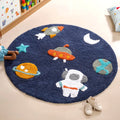 Little Astronaut Tufted Kids Space Rug 100cm Nestasia