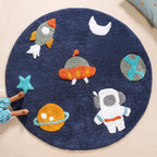 Little Astronaut Tufted Kids Space Rug 100cm Nestasia