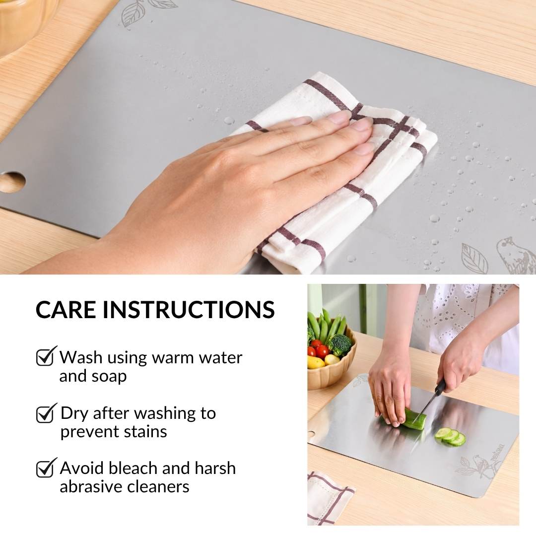 Little Bird Stainless Steel Chopping Board 35x25cm Nestasia