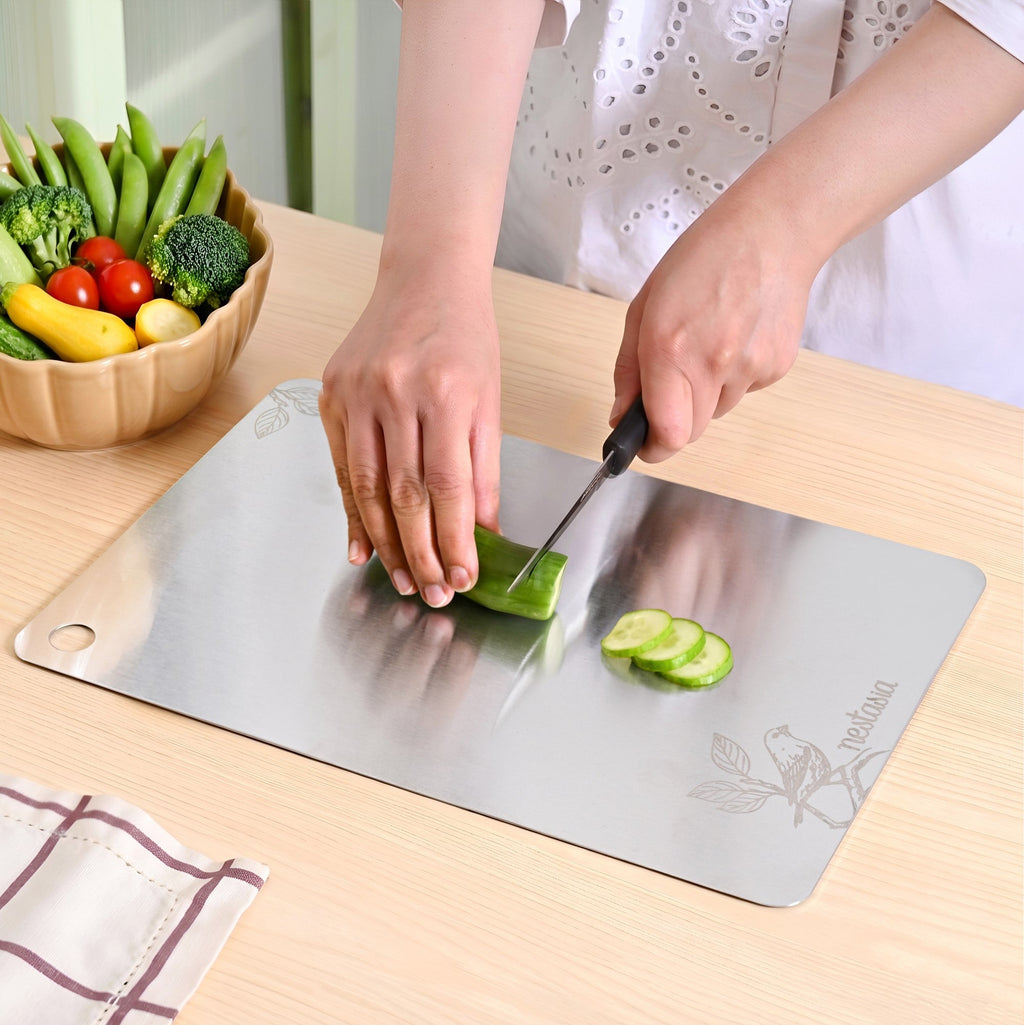 Little Bird Stainless Steel Chopping Board 35x25cm Nestasia