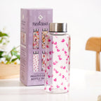 Little Hearts Glass Water Bottle 500ml Nestasia