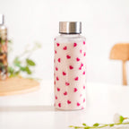 Little Hearts Glass Water Bottle 500ml Nestasia