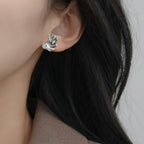 Little Miss Ginkgo Earrings Silver Nestasia