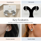 Little Miss Ginkgo Earrings Silver Nestasia