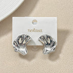 Little Miss Ginkgo Earrings Silver Nestasia