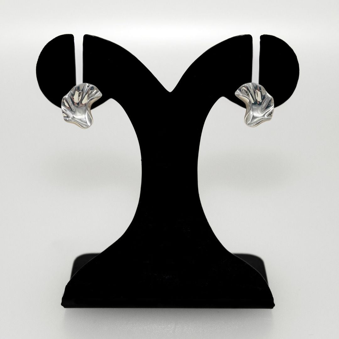 Little Miss Ginkgo Earrings Silver Nestasia