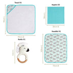 Zebra Baby Hamper With Swaddle Towel Napkin Rattle Set Of 6 Nestasia