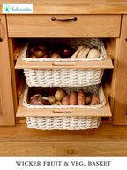 Multipurpose Wicker Modular Onion Basket for Pantry, Cabinet, and Kitchen Organization
