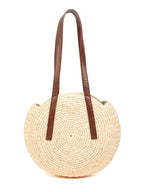 Handcrafted Raffia Round Tote Handbag