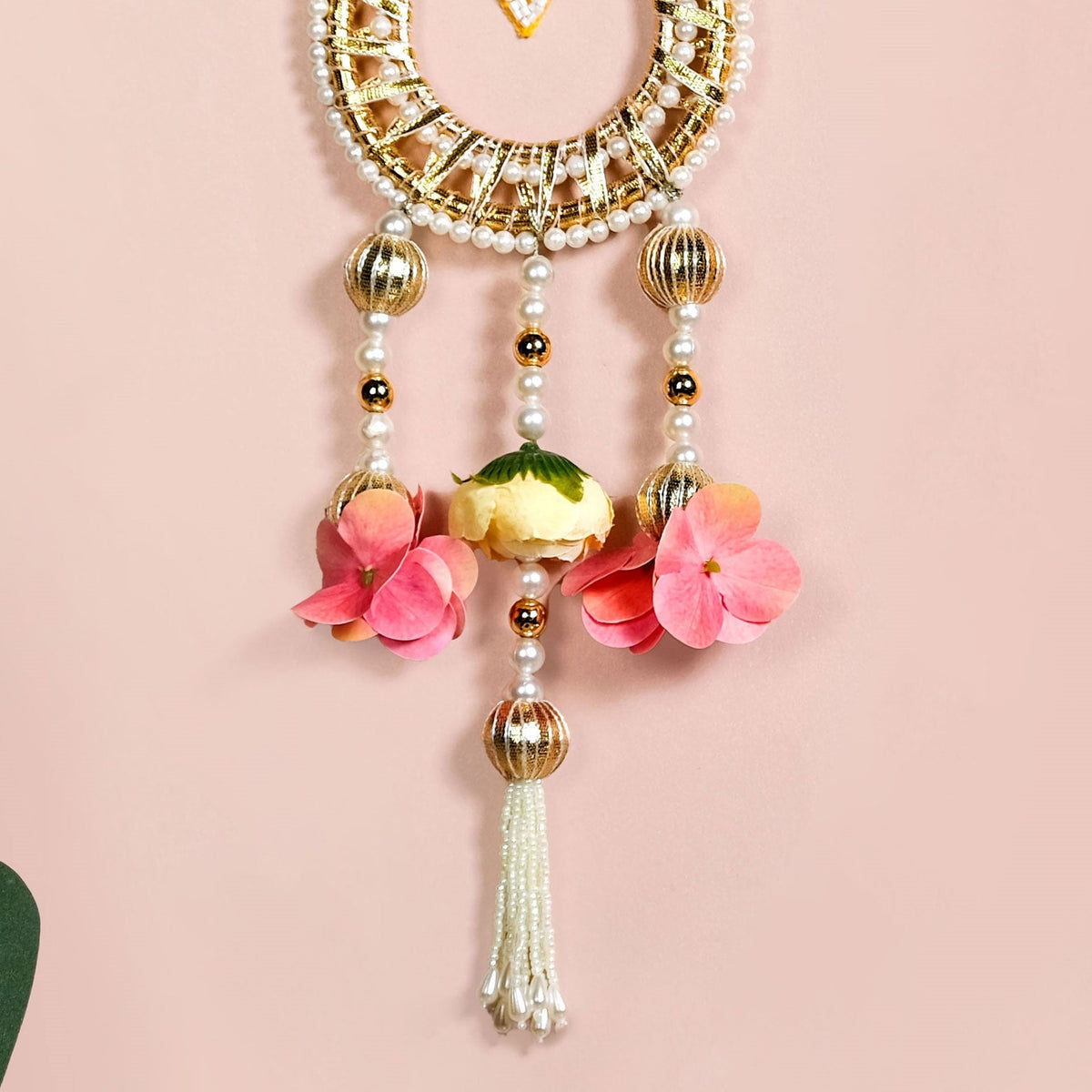 Lotus Charm Wall Hanging Set Of 2 In Yellow Nestasia