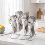 Lotus Design Cutlery With Stand Set Of 25 Nestasia