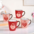 Love Note XO Ceramic Mug Set Of 4 210ml Nestasia