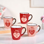Love Note XO Ceramic Mug Set Of 4 210ml Nestasia