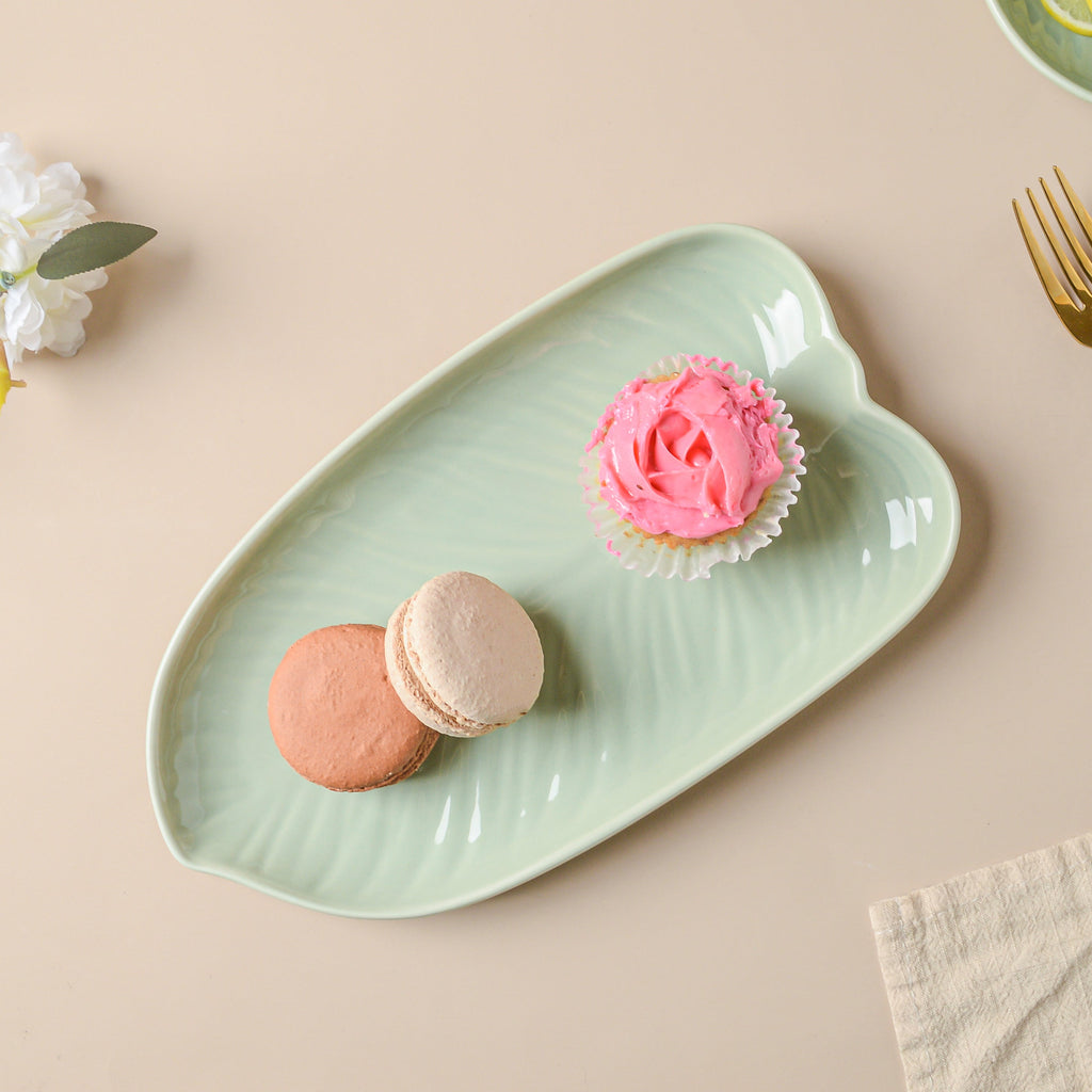 Taro Leaf 30 Piece Dinner Set For 6 Nestasia