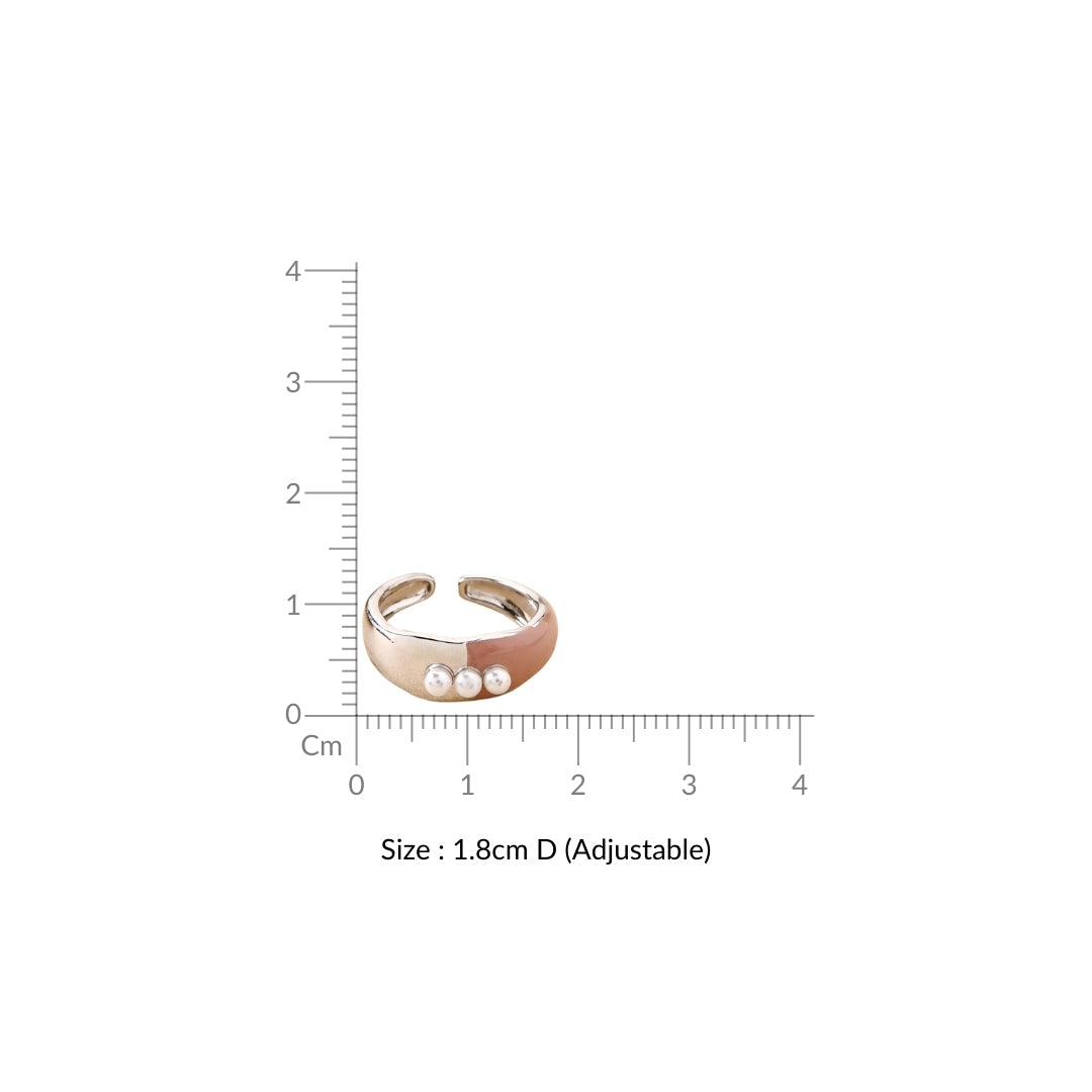 Luna Blush Dual Tone Ring Nestasia
