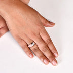 Luna Blush Dual Tone Ring Nestasia