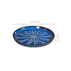 3D Flower Embossed Salad Plate Set Of 2 Red Blue 19cm Nestasia