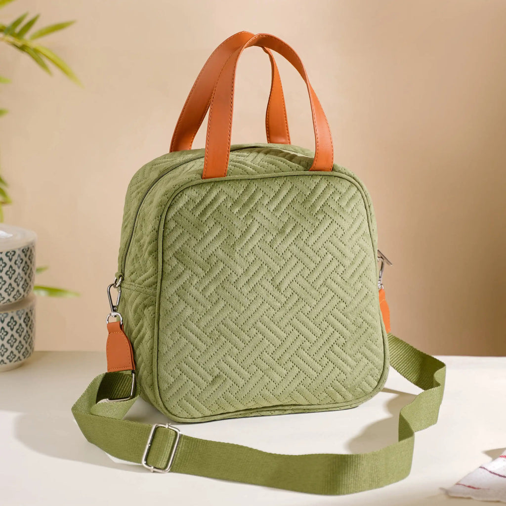Thermal Insulated Travel Lunch Bag Green Nestasia