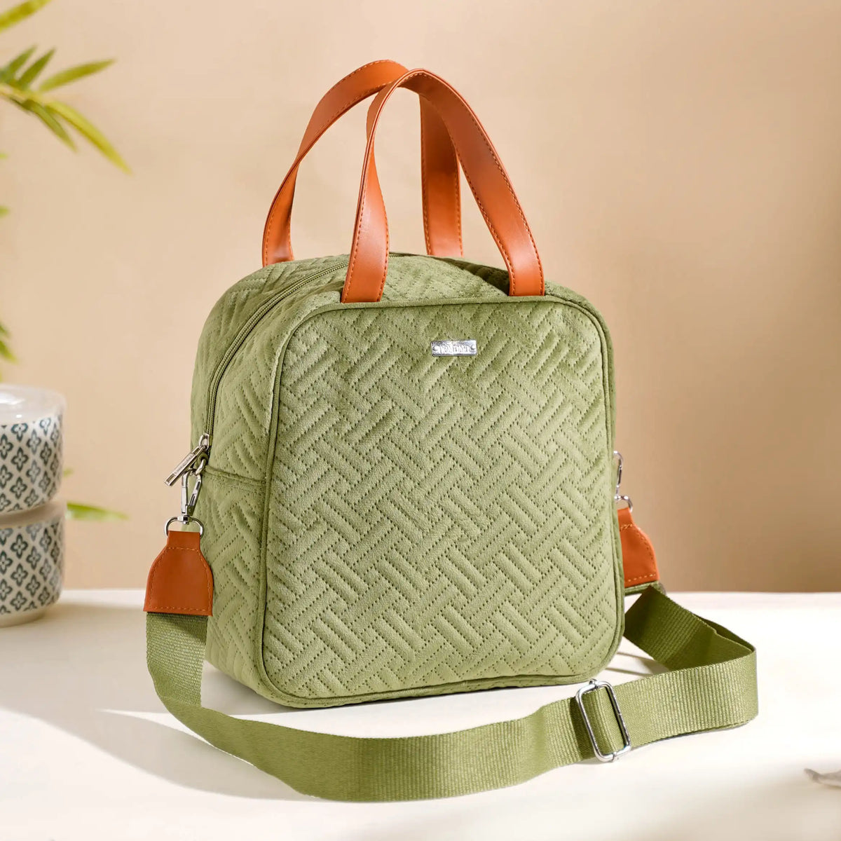 Thermal Insulated Travel Lunch Bag Green Nestasia