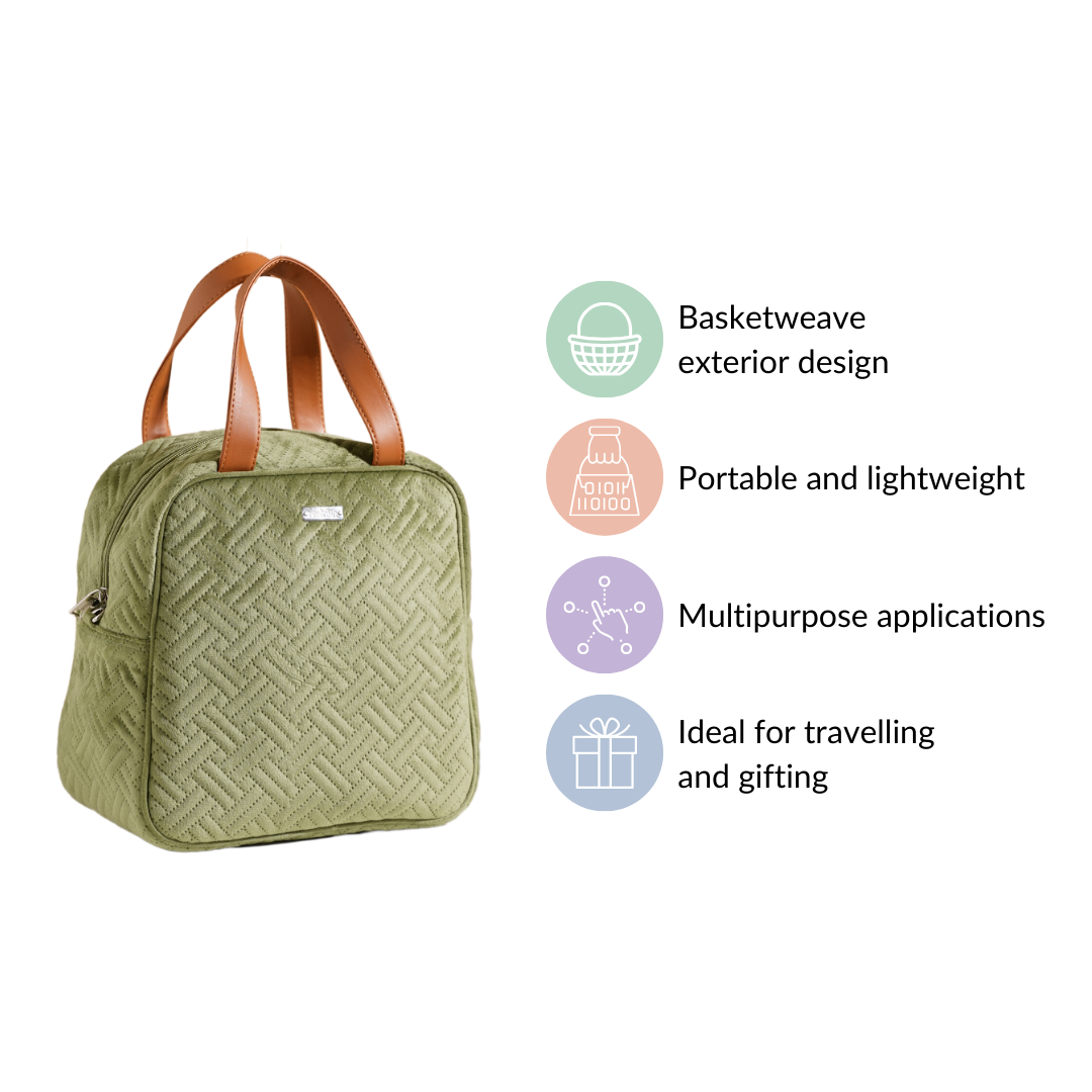Thermal Insulated Travel Lunch Bag Green Nestasia