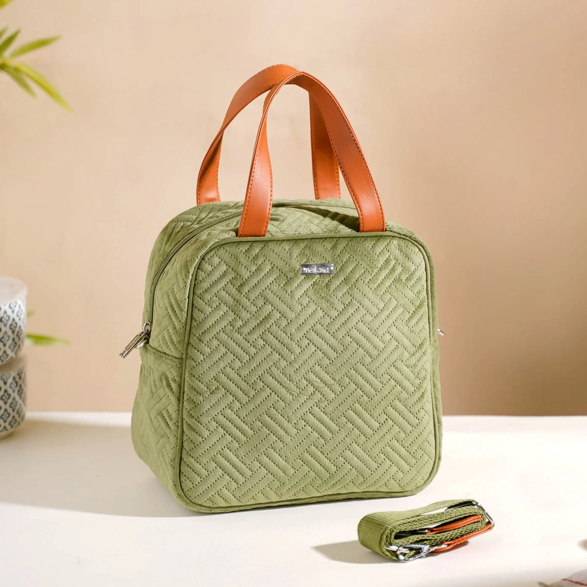 Thermal Insulated Travel Lunch Bag Green Nestasia