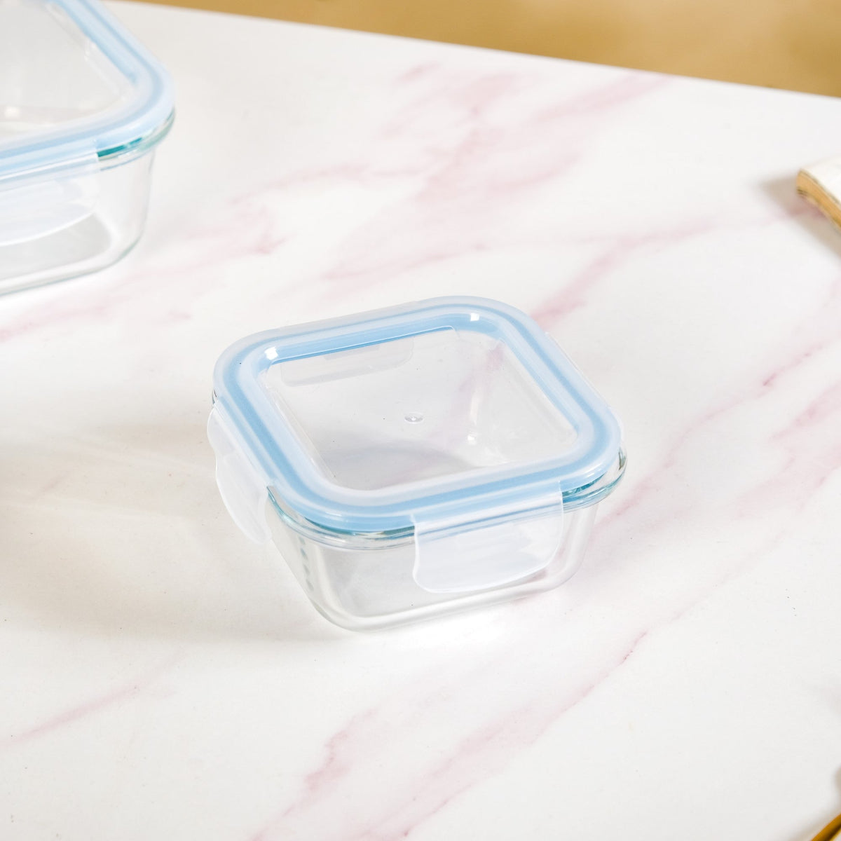Airtight Glass Lunch Box Set Of 3 S 300ml M 500ml L 800ml Nestasia