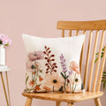 Lush Botanica Embroidered Cotton Slub Cushion Cover 40x40cm Nestasia