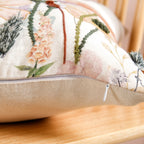 Lush Botanica Embroidered Cotton Slub Cushion Cover 40x40cm Nestasia