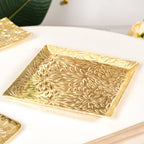Luxe Lustre Embossed Decorative Square Tray Nestasia