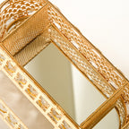 Luxe Gold Tissue Box With Compartments Nestasia