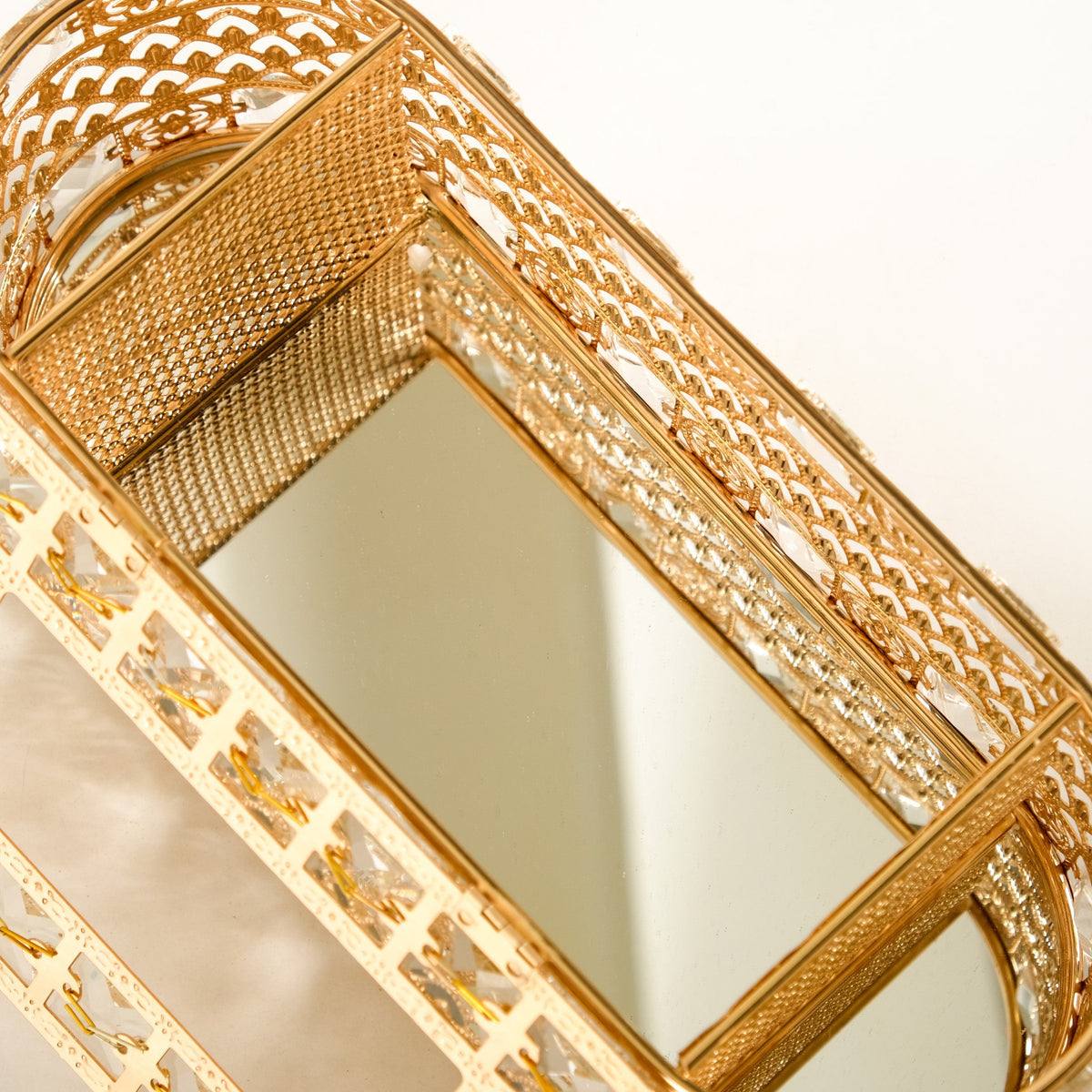 Luxe Gold Tissue Box With Compartments Nestasia